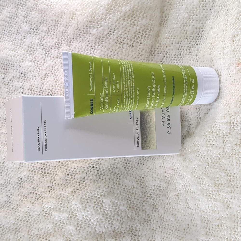 KORRES Pore Detox + Clarify Santorini Grape Volcanic Mask, 70ml/2.36fl oz